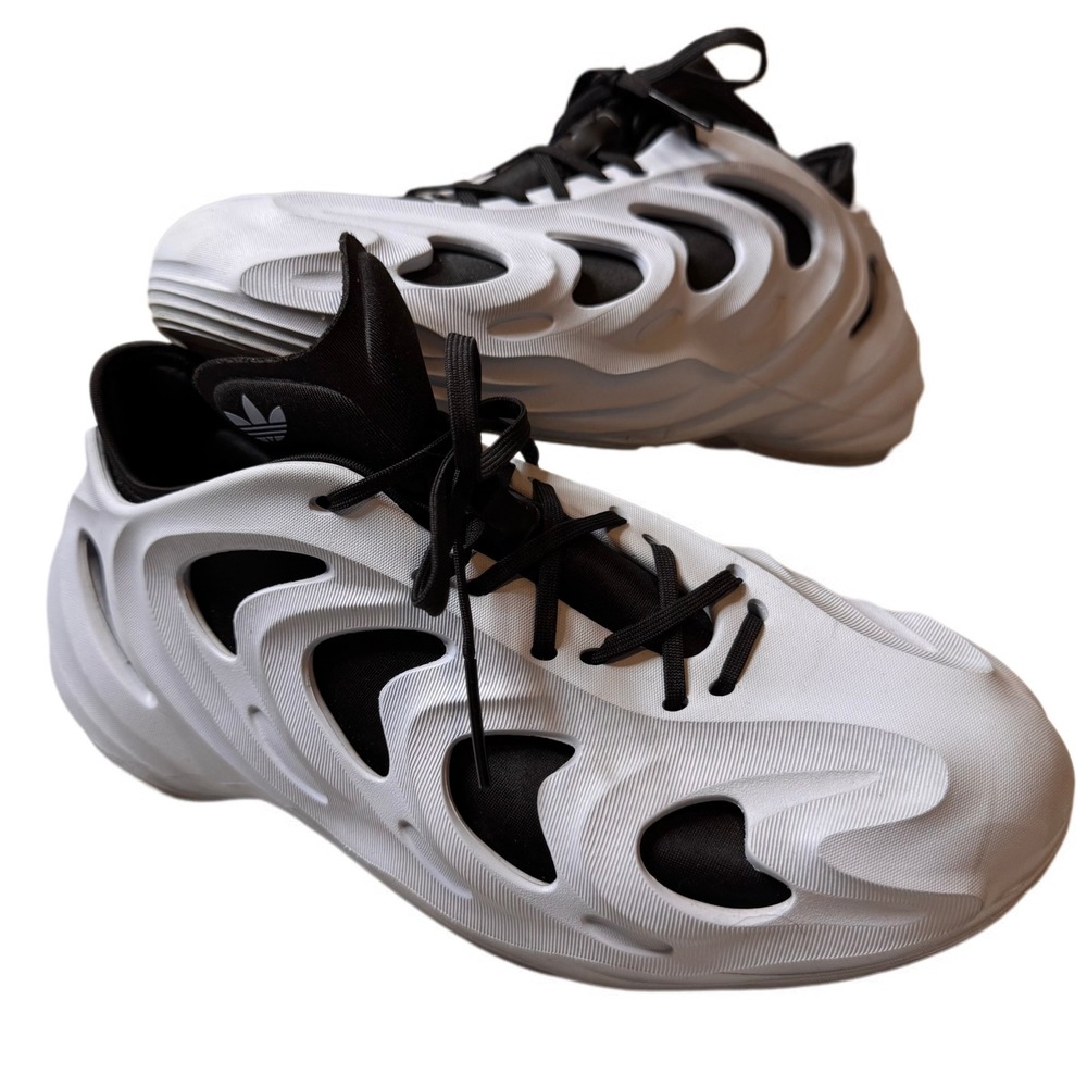 Adidas Men’s White & Black Sculpted Runner Sneakers